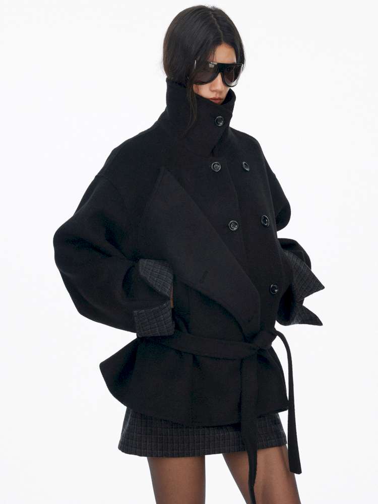 Wool Double Breasted Jacket Set【s0000015061】