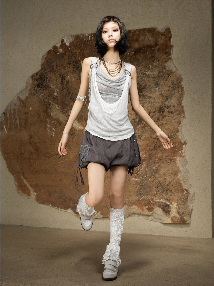 Original Irregular Sleeveless Vest Top【s0000016882】