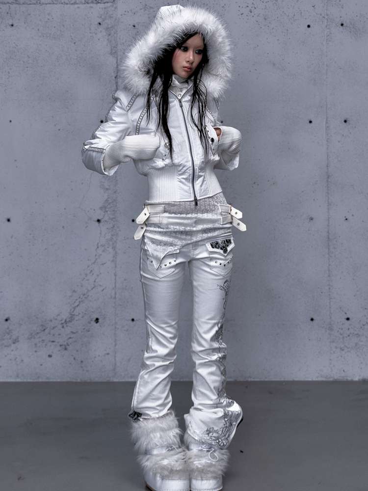 Street Punk Fur Hooded Padded Jacket【s0000014922】