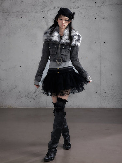Vintage Layered Mesh Puffy Skirt【s0000019151】