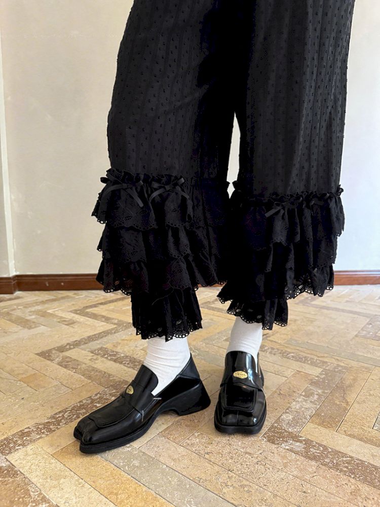 Cute bubble multi-layered lace bows pants【s0000012765】