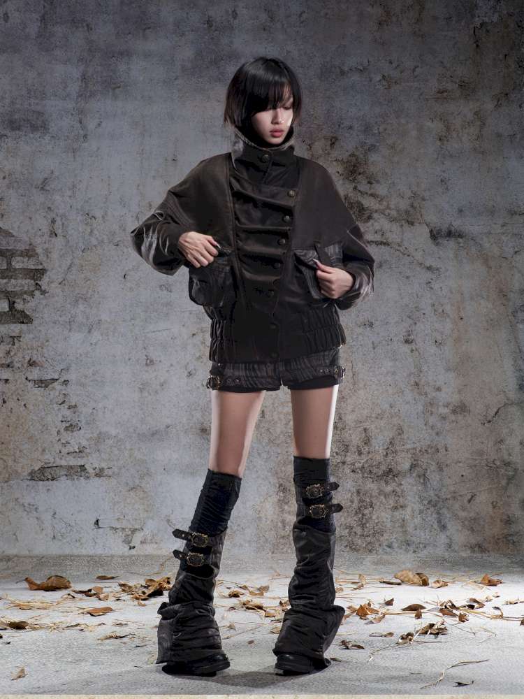 Faux Two-Piece Leggings Low-Rise Shorts【s0000014485】