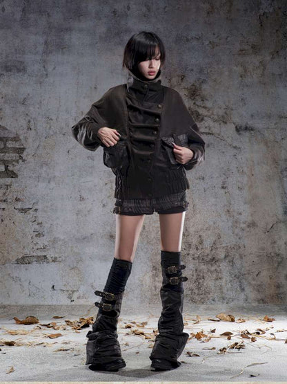 Faux Two-Piece Leggings Low-Rise Shorts【s0000014485】