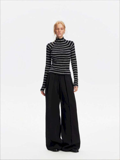 Vintage Striped Slim Knit Top【s0000015059】
