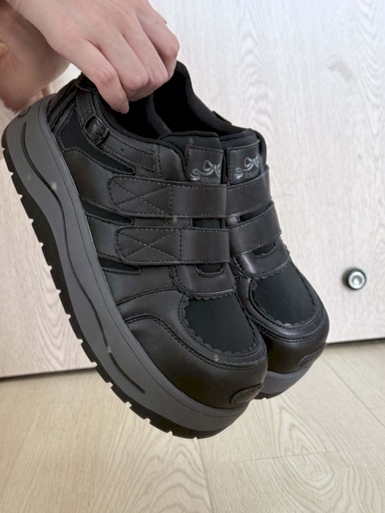 Lace-up thick-soled sneakers【s0000012963】