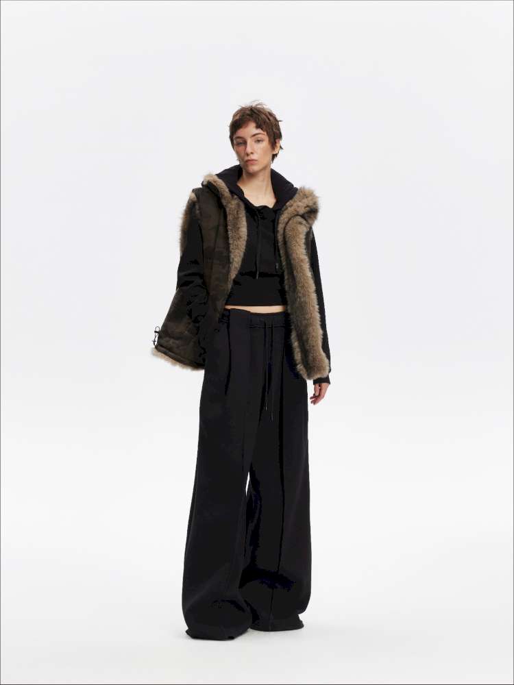 American Scimitar Drape Wide-Leg Slacks【s0000014877】