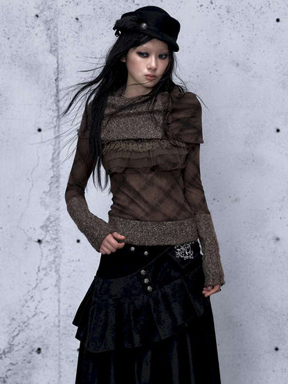 Vintage Punk Scarf Wool Knit Layer【s0000014923】