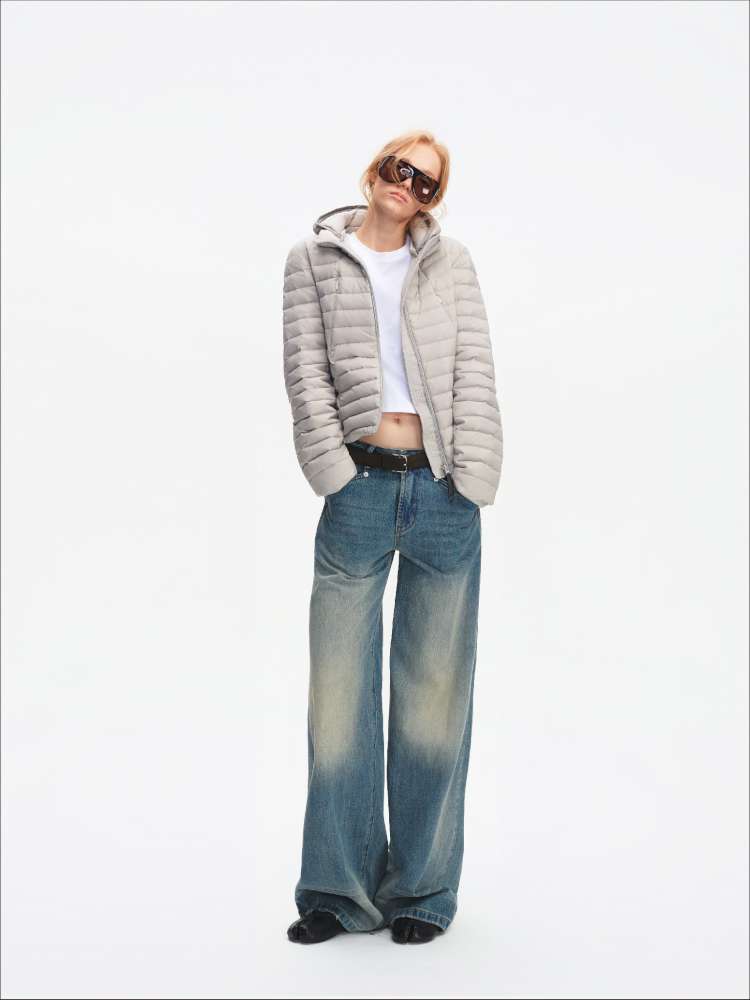 Pork Rib Hooded 90 Down Slim Jacket【s0000014879】