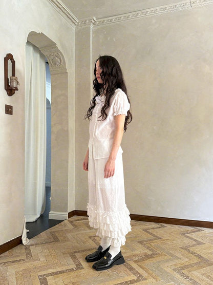 Cute bubble multi-layered lace bows pants【s0000012765】