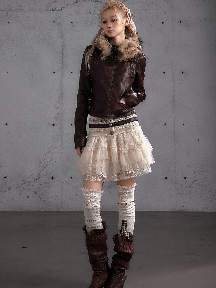 Vintage Layered Mesh Puffy Skirt【s0000019151】