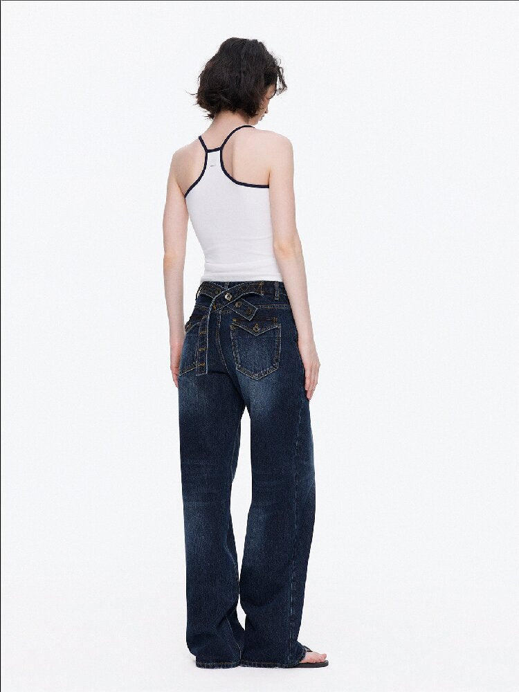 Contrast Slim Button Versatile Vest【s0000015921】