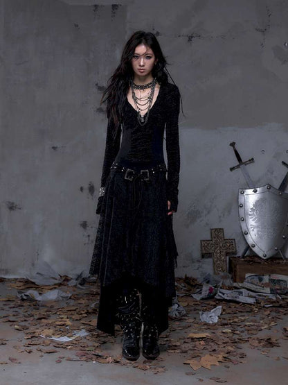 Lace Slimming Patchwork Knit Dress【s0000014467】