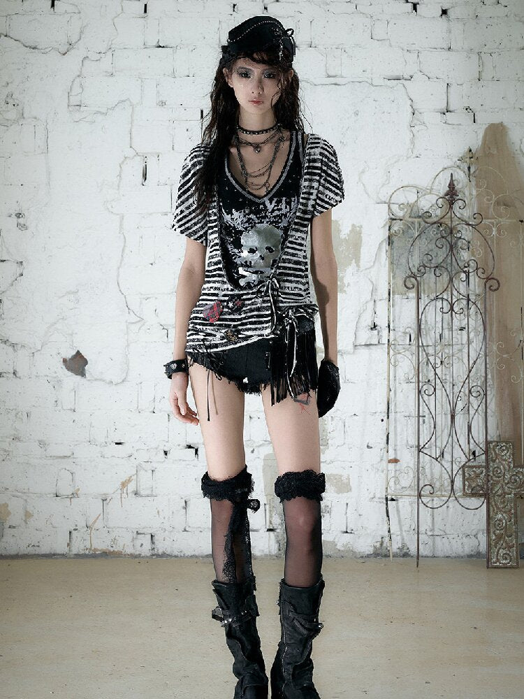 Vintage Punk Y2k Two-Piece T-Shirt【s0000017241】