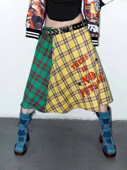 Vintage layered butt curtain skirt【s0000014378】