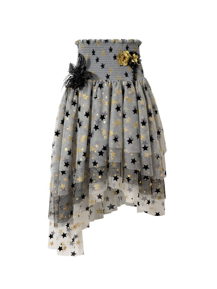 Puffy Tulle Two-Way Strapless Half-Skirt【s0000012792】