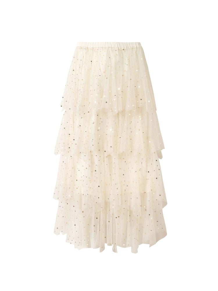 Multi-Layered Mesh Cake Skirt【s0000012789】