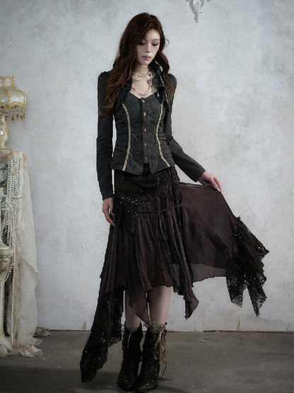 Dreamy Heiress Lace Chiffon Dress【s0000017984】