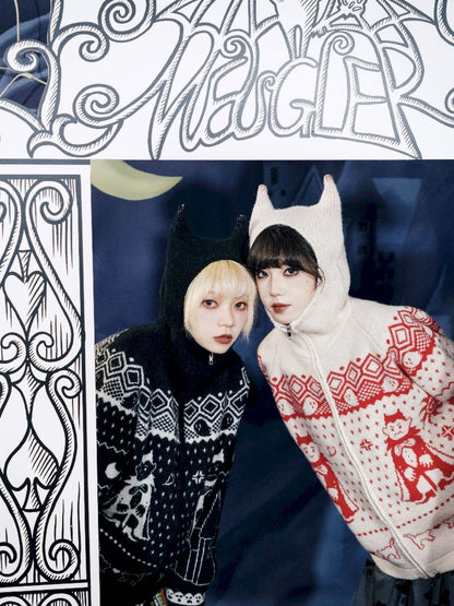 Cat Ears Devil's Tail Cardigan【s0000011559】