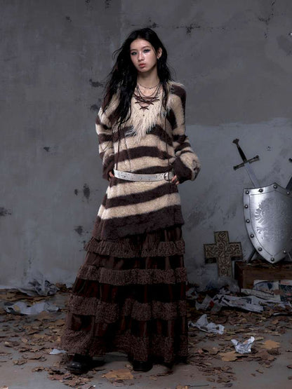 Long-Sleeve Striped Sweater【s0000014474】