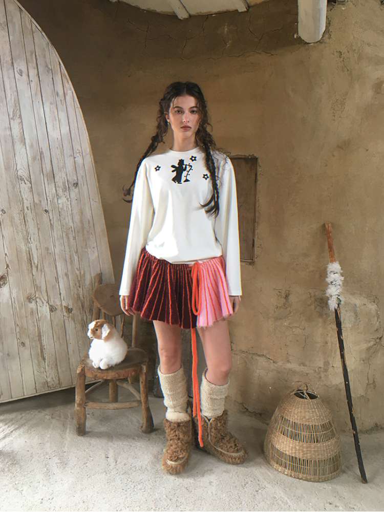 Forest Elf Print Long Sleeve T-Shirt【s0000014898】