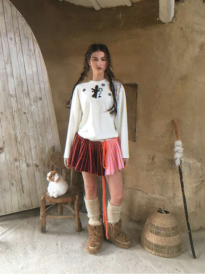 Forest Elf Print Long Sleeve T-Shirt【s0000014898】