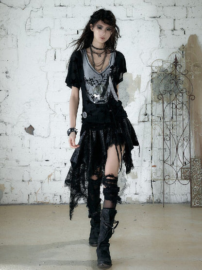 Vintage Punk Y2k Two-Piece T-Shirt【s0000017241】