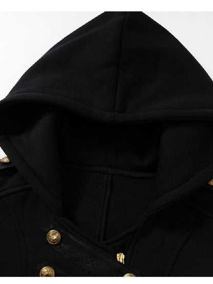 Hooded Fleece Napoleon Jacket【s0000019155】