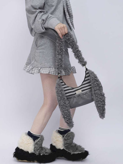 Rabbit Plush Versatile Commuter Crossbody Bag【s0000014618】