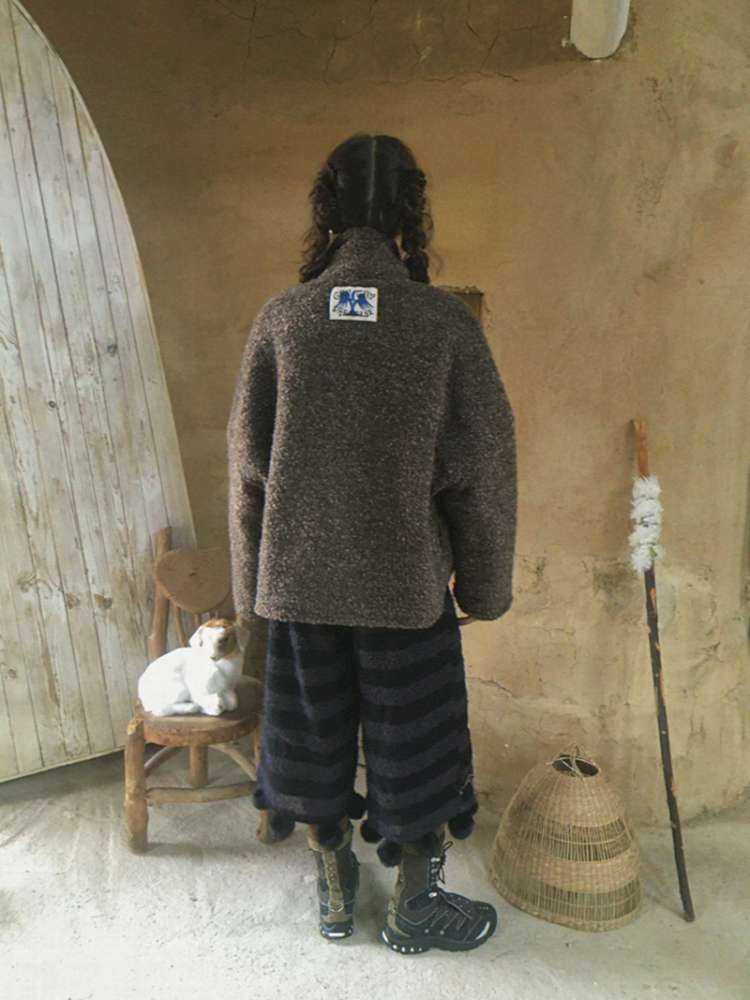 Brown Woolen Loose Button Coat【s0000014896】