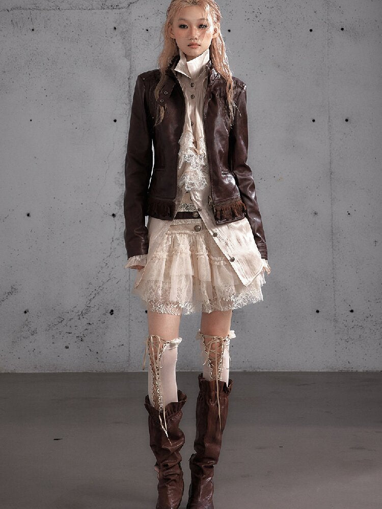 Vintage Layered Mesh Puffy Skirt【s0000019151】