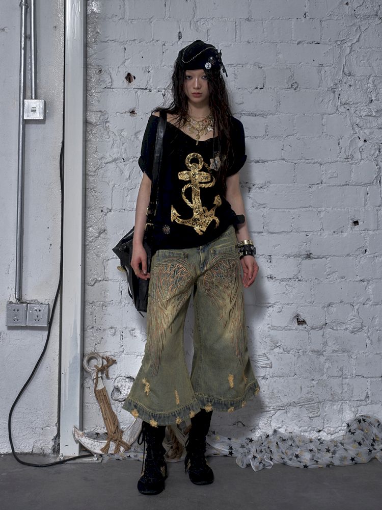 Large neckline loose-fitting T-shirt【s0000012799】