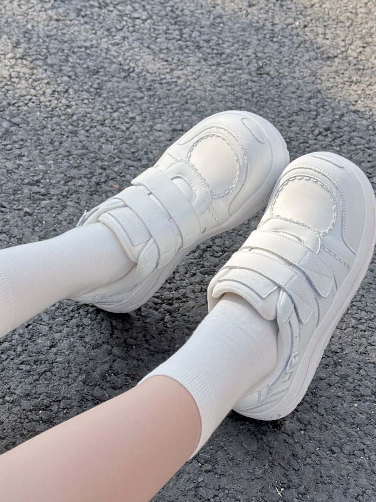 Lace-up thick-soled sneakers【s0000012963】