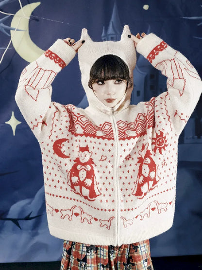 Cat Ears Devil's Tail Cardigan【s0000011559】