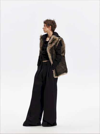 American Scimitar Drape Wide-Leg Slacks【s0000014877】