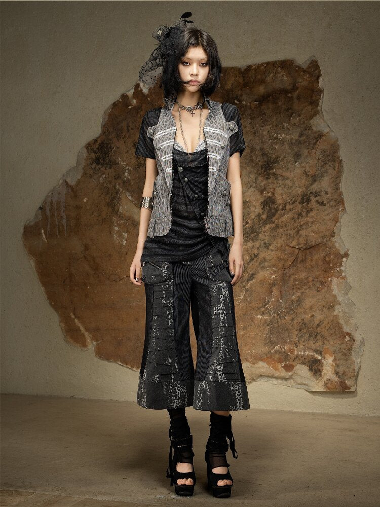 Sleeveless Halterneck Vest Shirt Top【s0000016885】