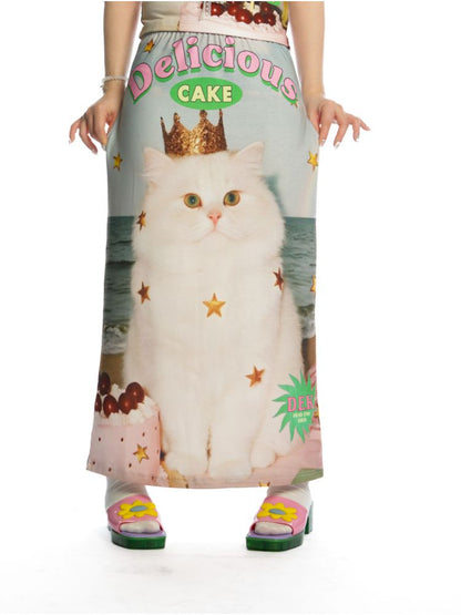 Y2K Stretch Casual Halter Long Skirt【s0000013521】