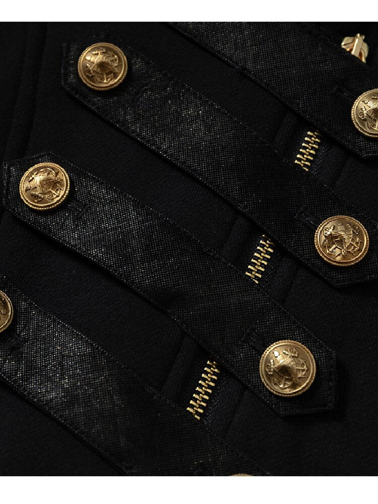 Hooded Fleece Napoleon Jacket【s0000019155】