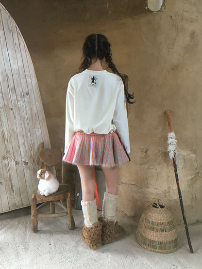 Forest Elf Print Long Sleeve T-Shirt【s0000014898】