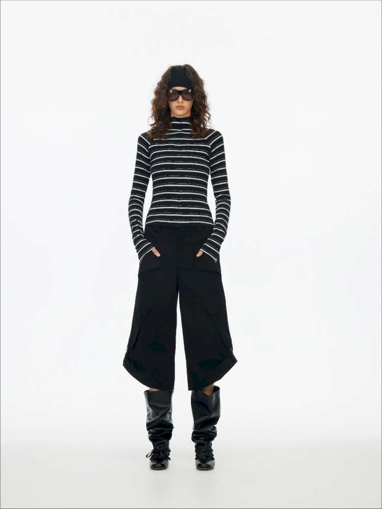 Vintage Striped Slim Knit Top【s0000015059】