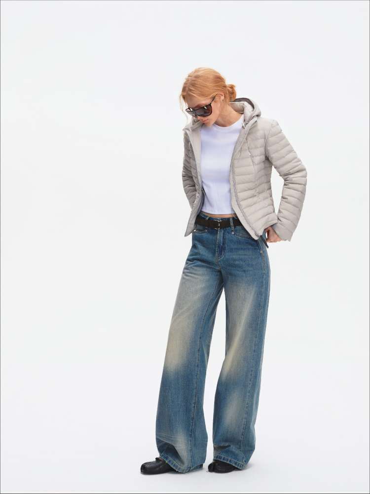 Pork Rib Hooded 90 Down Slim Jacket【s0000014879】