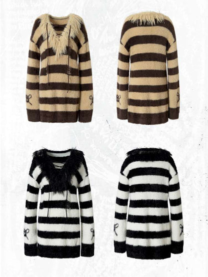 Long-Sleeve Striped Sweater【s0000014474】