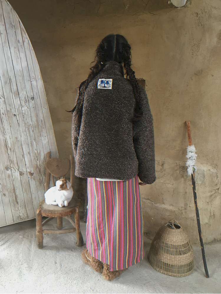 Brown Woolen Loose Button Coat【s0000014896】