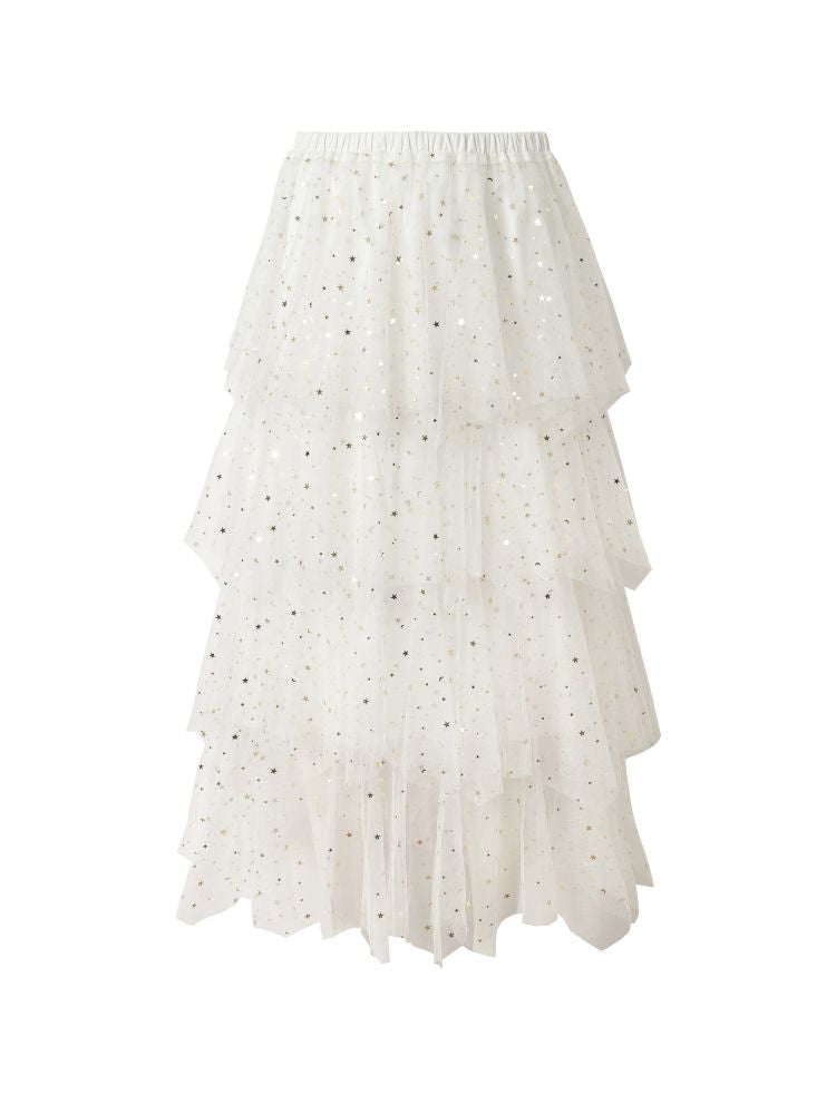 Multi-Layered Mesh Cake Skirt【s0000012789】