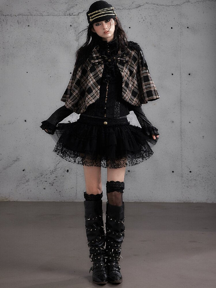 Vintage Layered Mesh Puffy Skirt【s0000019151】