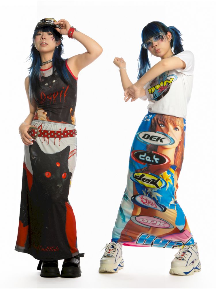 Y2K Stretch Casual Halter Long Skirt【s0000013521】