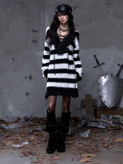 Long-Sleeve Striped Sweater【s0000014474】