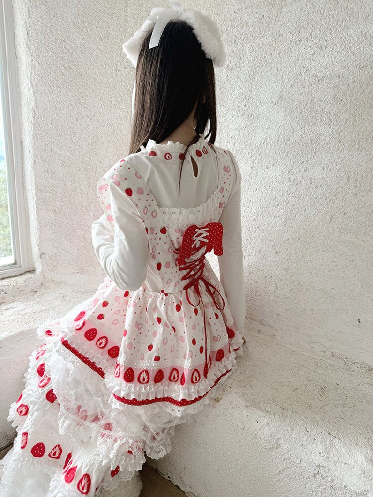 Polka Dot Floral Bow Tank Dress【s0000018543】