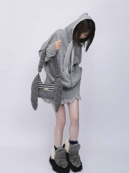 Rabbit Plush Versatile Commuter Crossbody Bag【s0000014618】