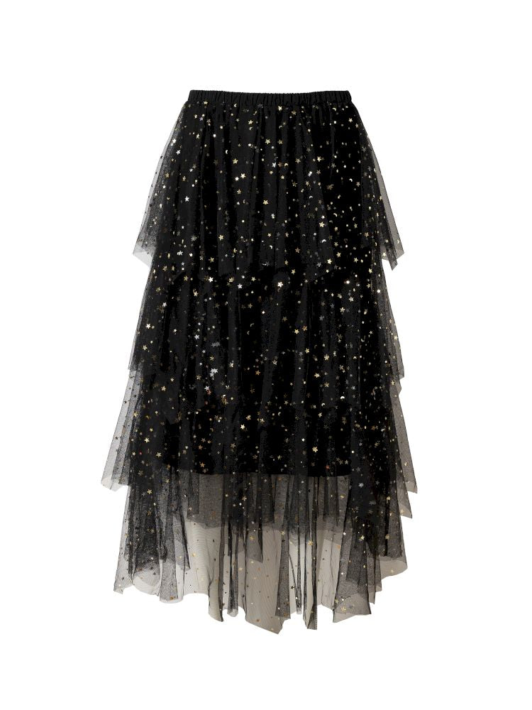 Multi-Layered Mesh Cake Skirt【s0000012789】