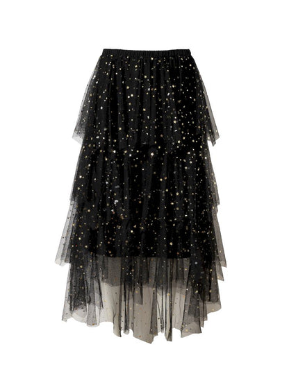 Multi-Layered Mesh Cake Skirt【s0000012789】